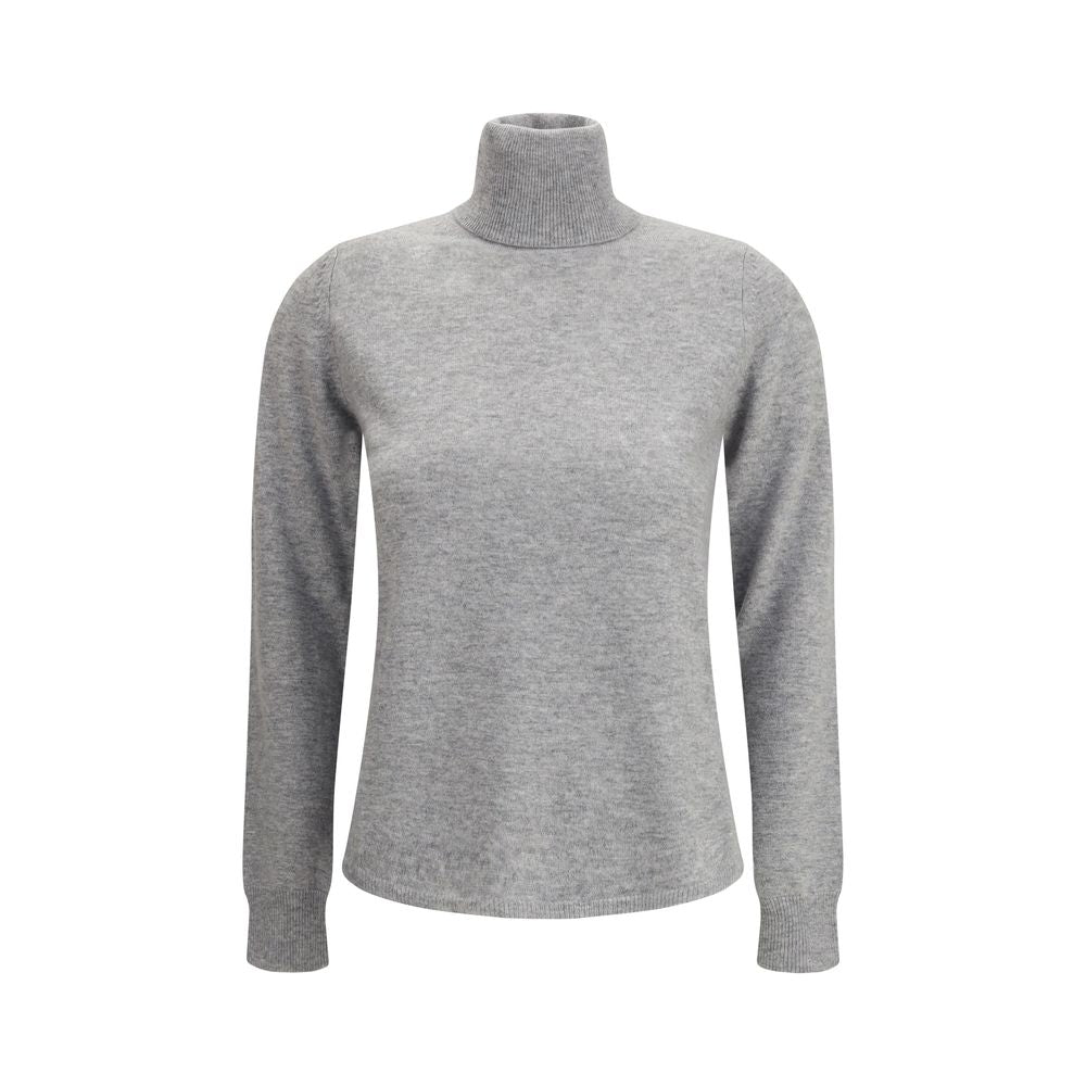 Max Mara Gray Wool Turtleneck