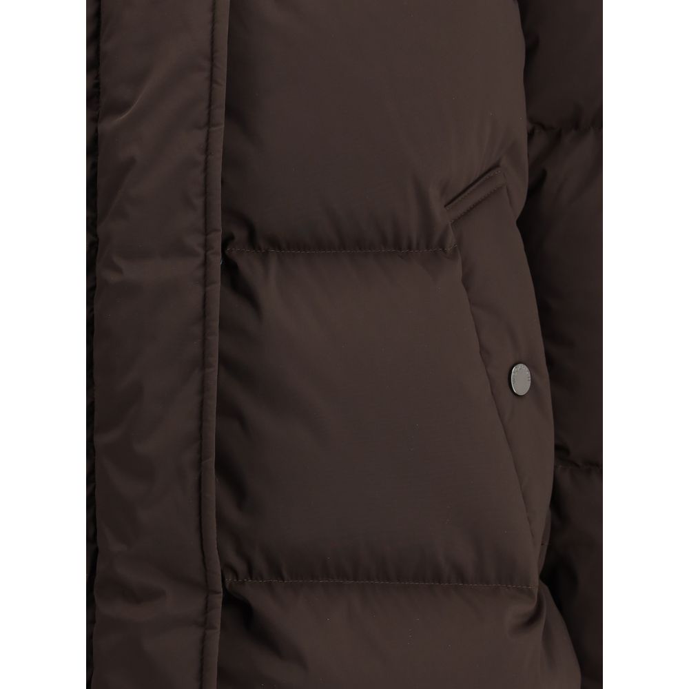 Woolrich Brown Goose Down Parka
