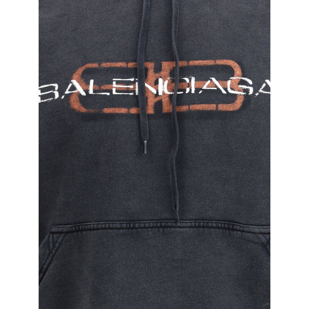 Balenciaga Black Cotton Sweatshirt