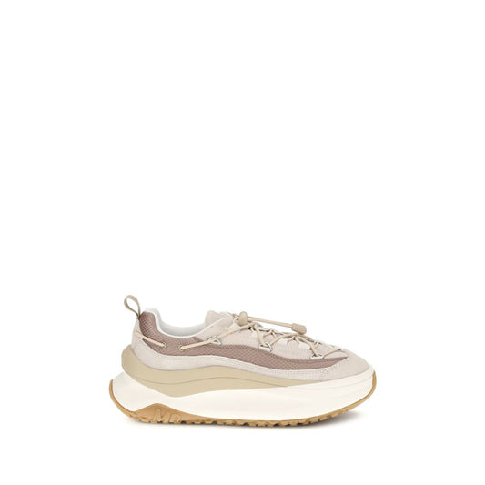 Moon Boot Cream Calf Leather Bos Taurus Athletic Sneakers