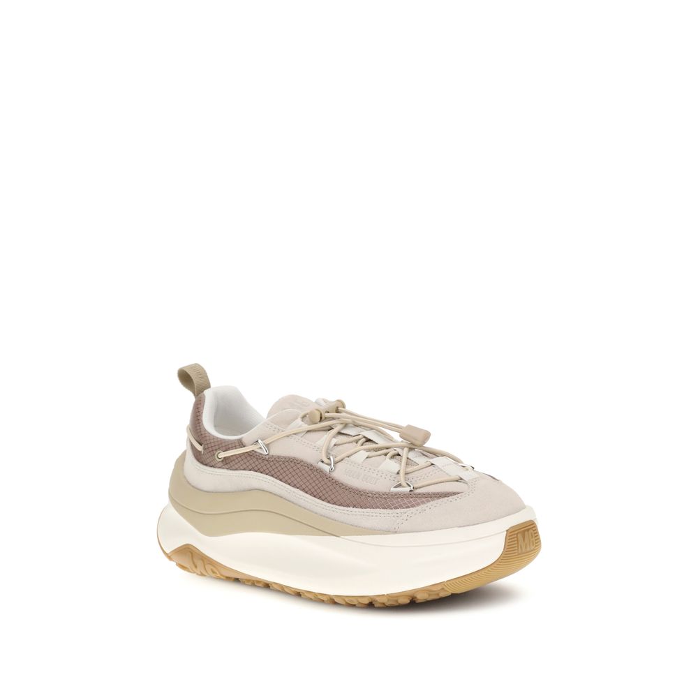 Moon Boot Cream Calf Leather Bos Taurus Athletic Sneakers