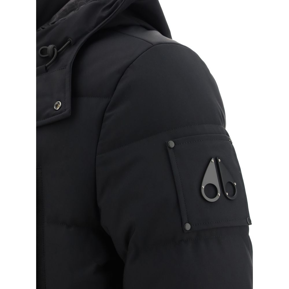 Moose Knuckles Black Nylon Parka