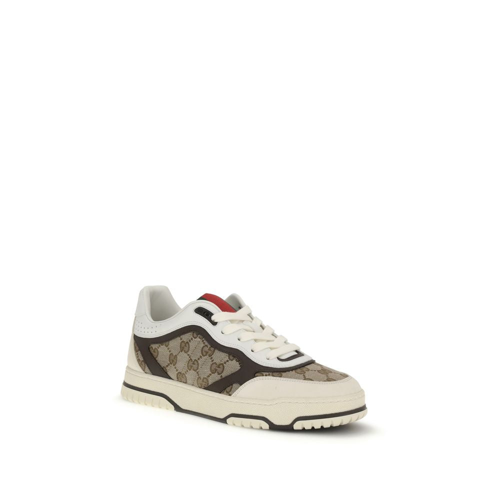 Gucci Beige Fabric Low Top Sneakers