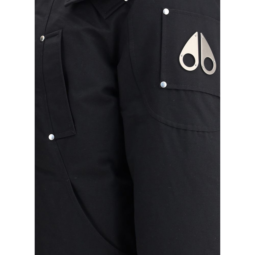 Moose Knuckles Black Cotton Bomber