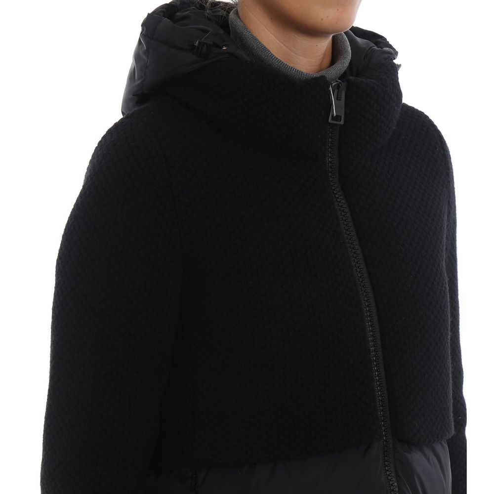 Herno Black Polyamide Coat