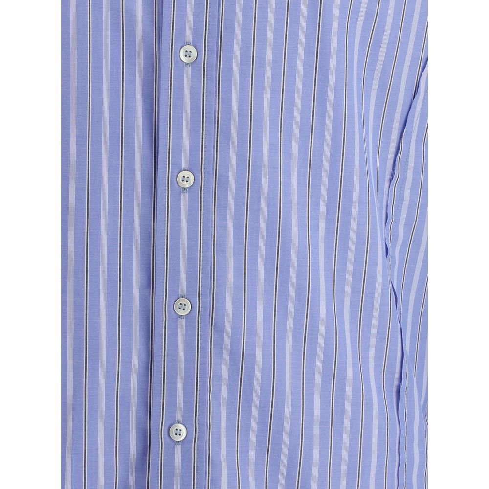 Margiela Blue Cotton Pattern Shirt