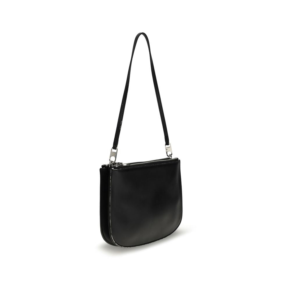 Diesel Black Calf Leather Bos Taurus Shoulder Bag