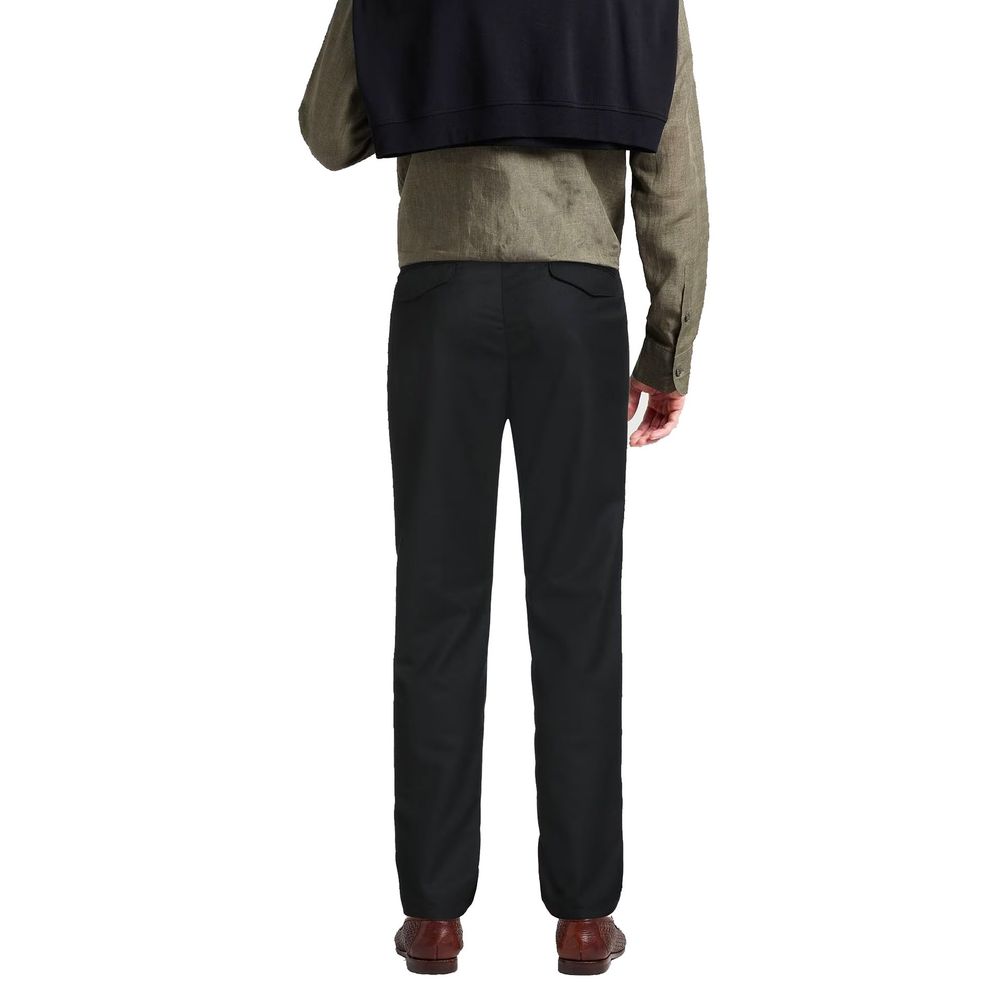 Herno Black Elastane Casual Pants