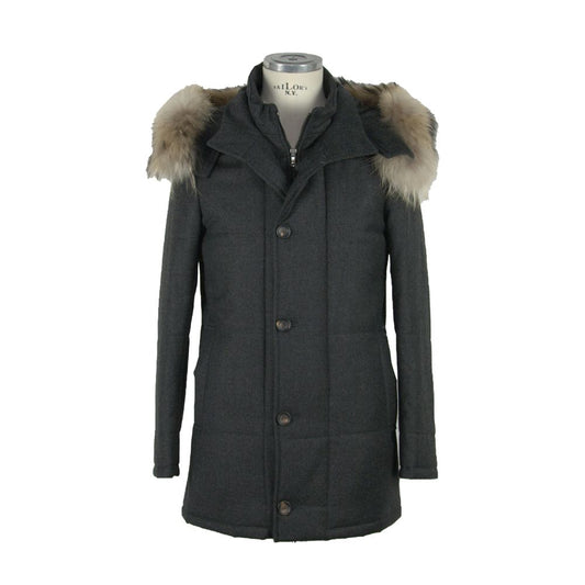 Made in Italy Gray Wool Men Jacket