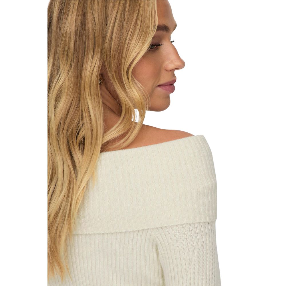 Only Cream Viscose Sweatshirt