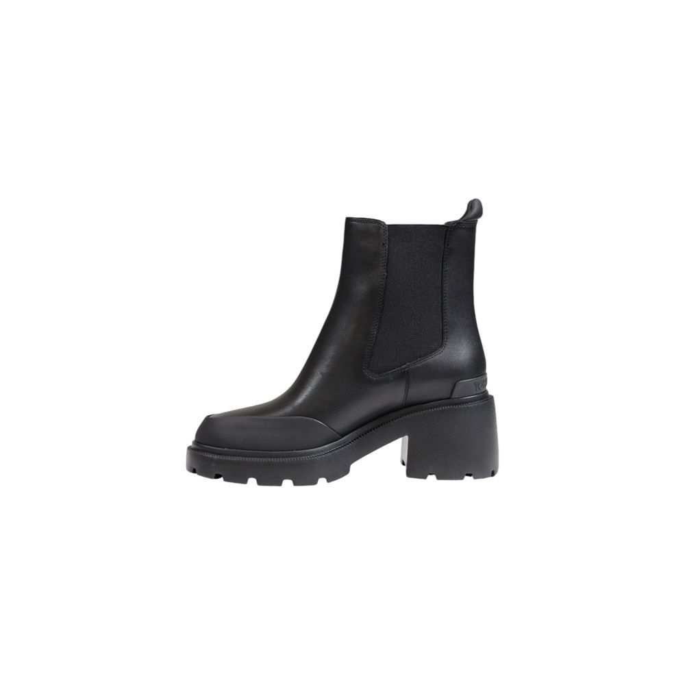 Tommy Hilfiger Jeans Black Leather Ankle