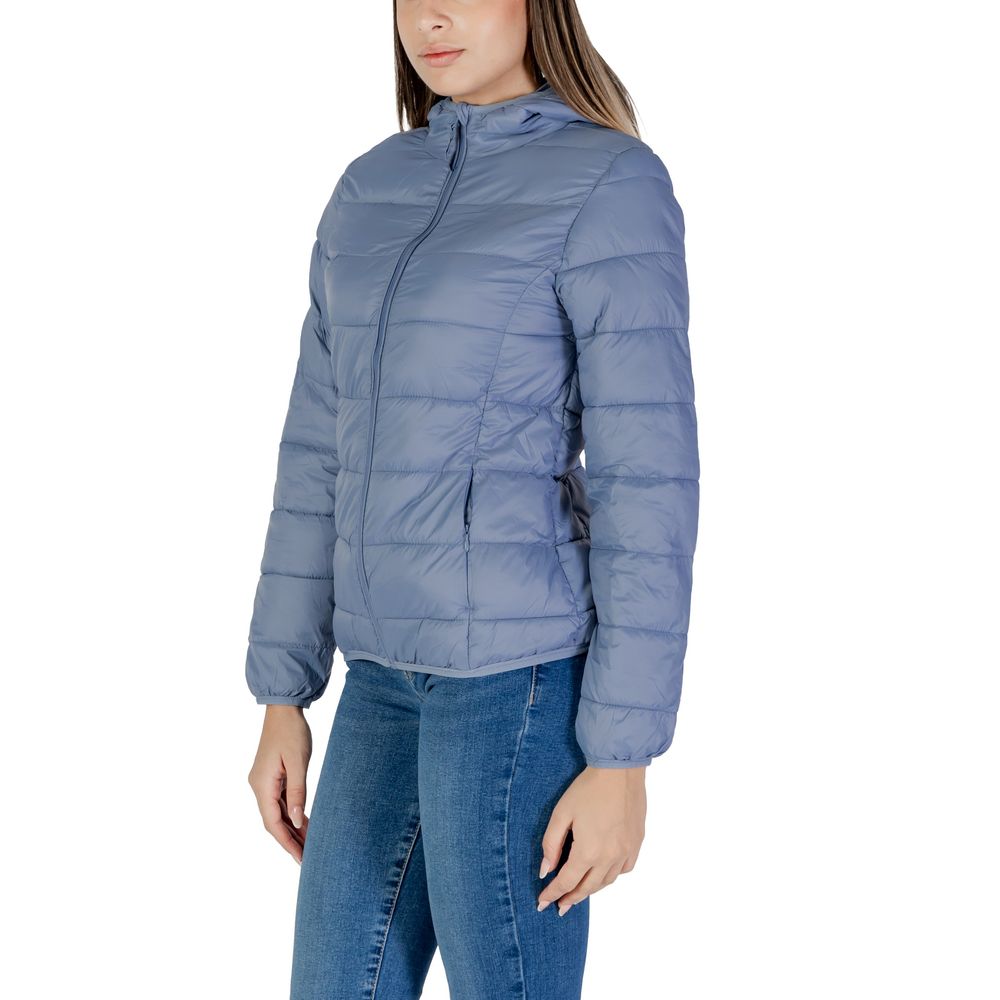 B.Young Blue Nylon Coat