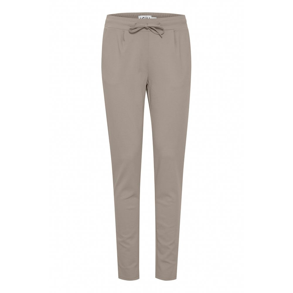 ICHI Beige Polyester Pant