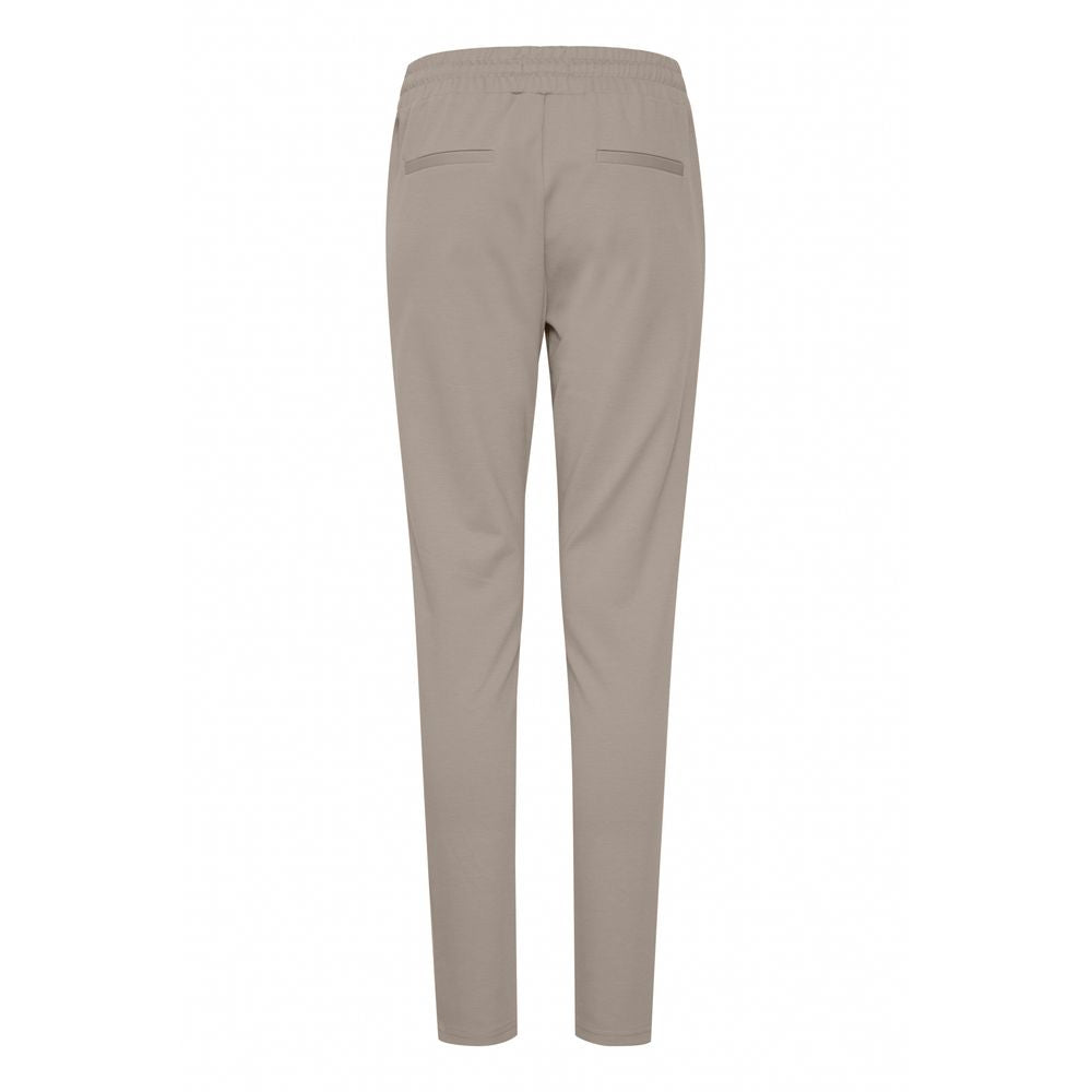 ICHI Beige Polyester Pant