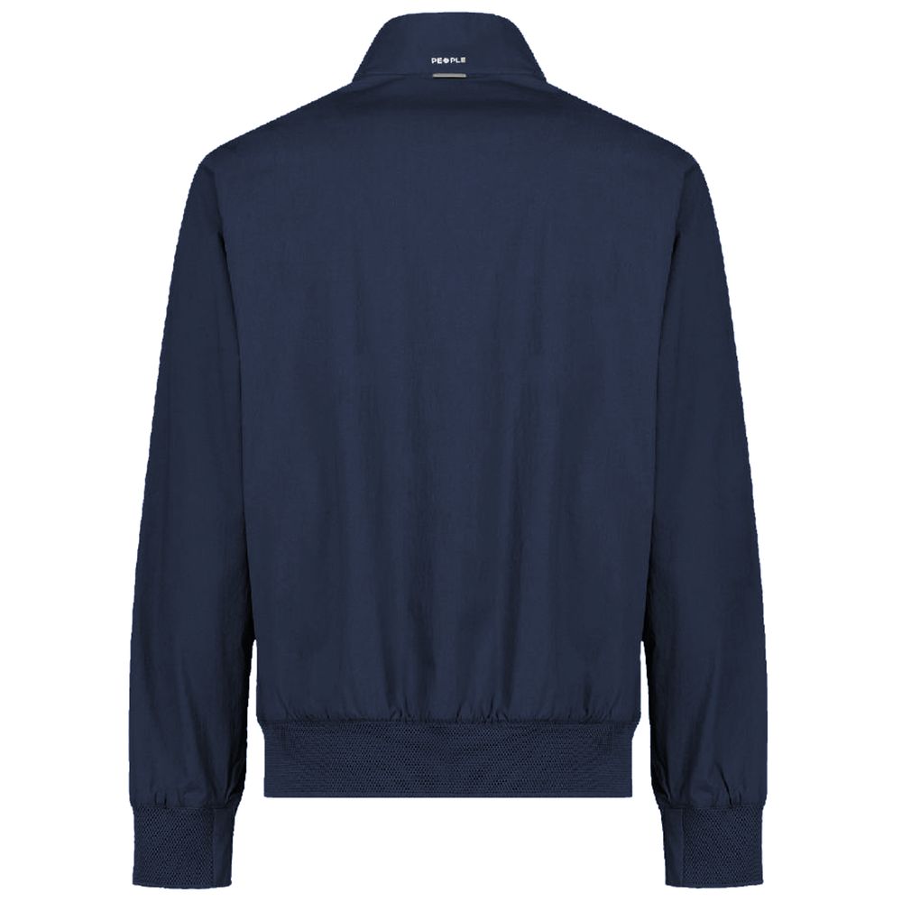 People Of Shibuya Blue Cotton Men's Bomber Jacket