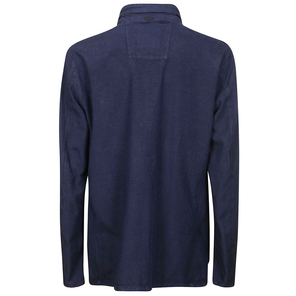 Herno Blue Linen Men Jacket