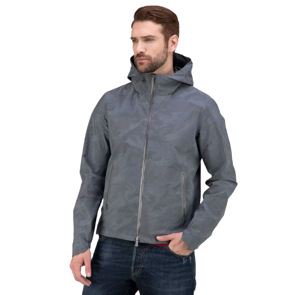 Herno Blue Nylon Men Jacket