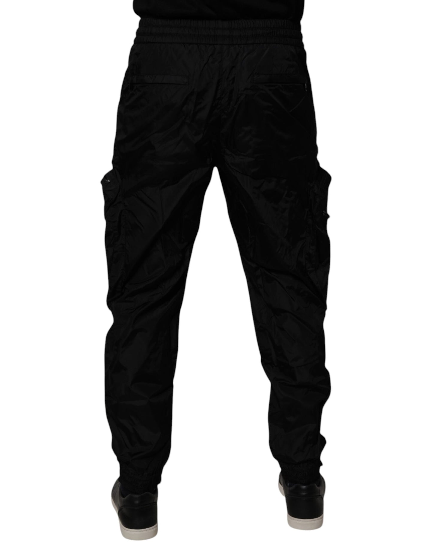 Dolce & Gabbana Black Nylon Cargo Jogger Men Sweatpants Pants