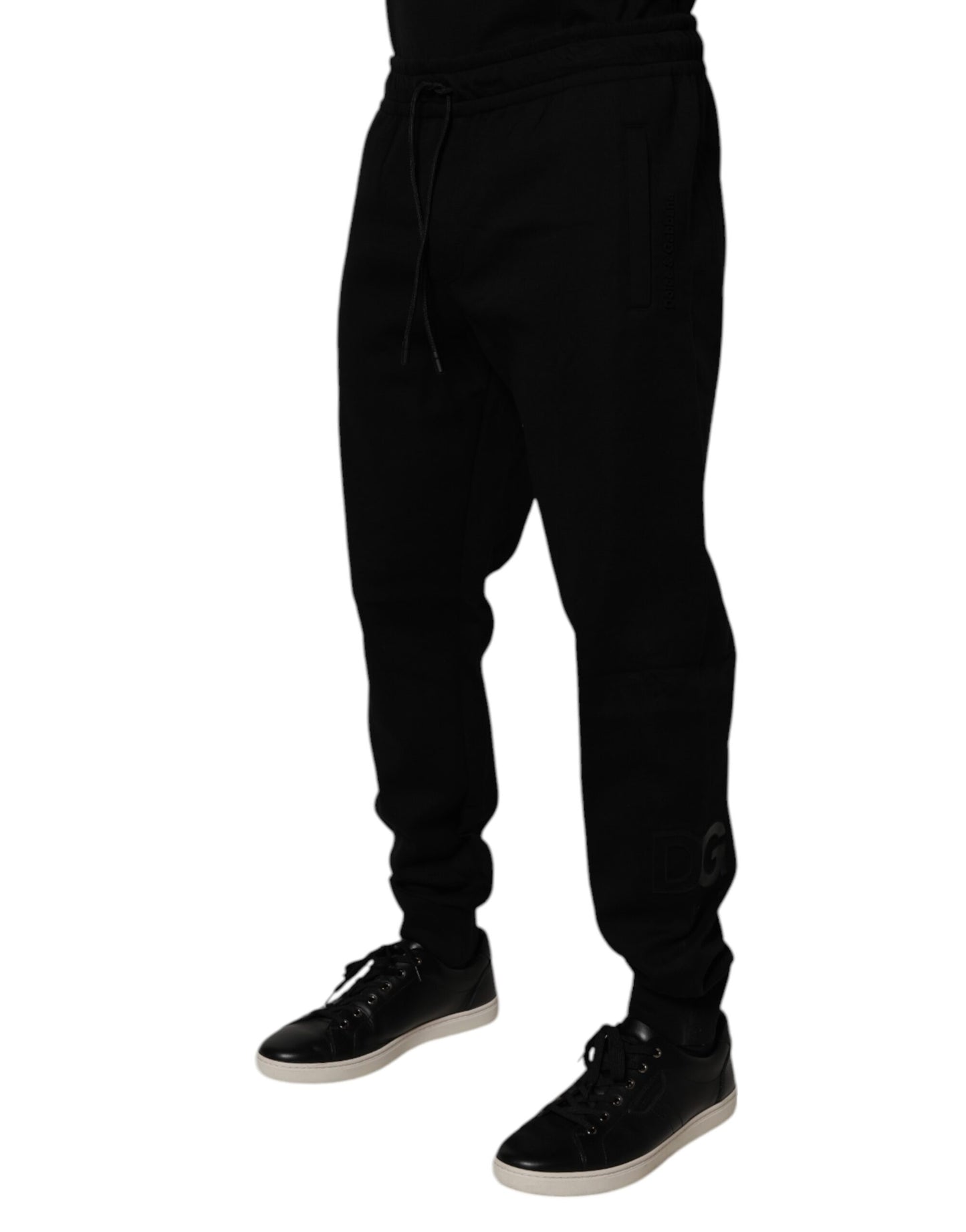 Dolce & Gabbana Black Cotton Blend Jogger Sweatpants Pants