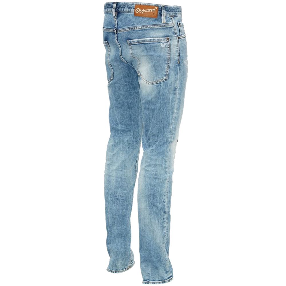 Dsquared² Blue Cotton Men's Slim Fit Jean