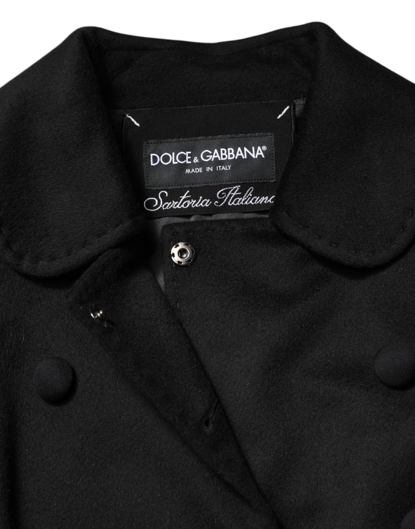 Dolce & Gabbana Black Wool Sartoria Italiano Blazer Jacket