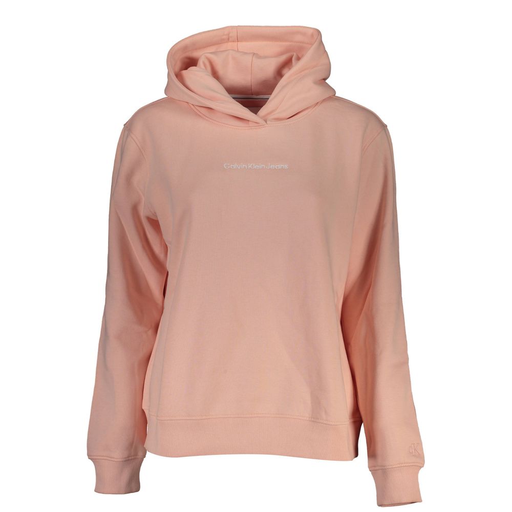 Calvin Klein Pink Cotton Women's Hooded Sweater