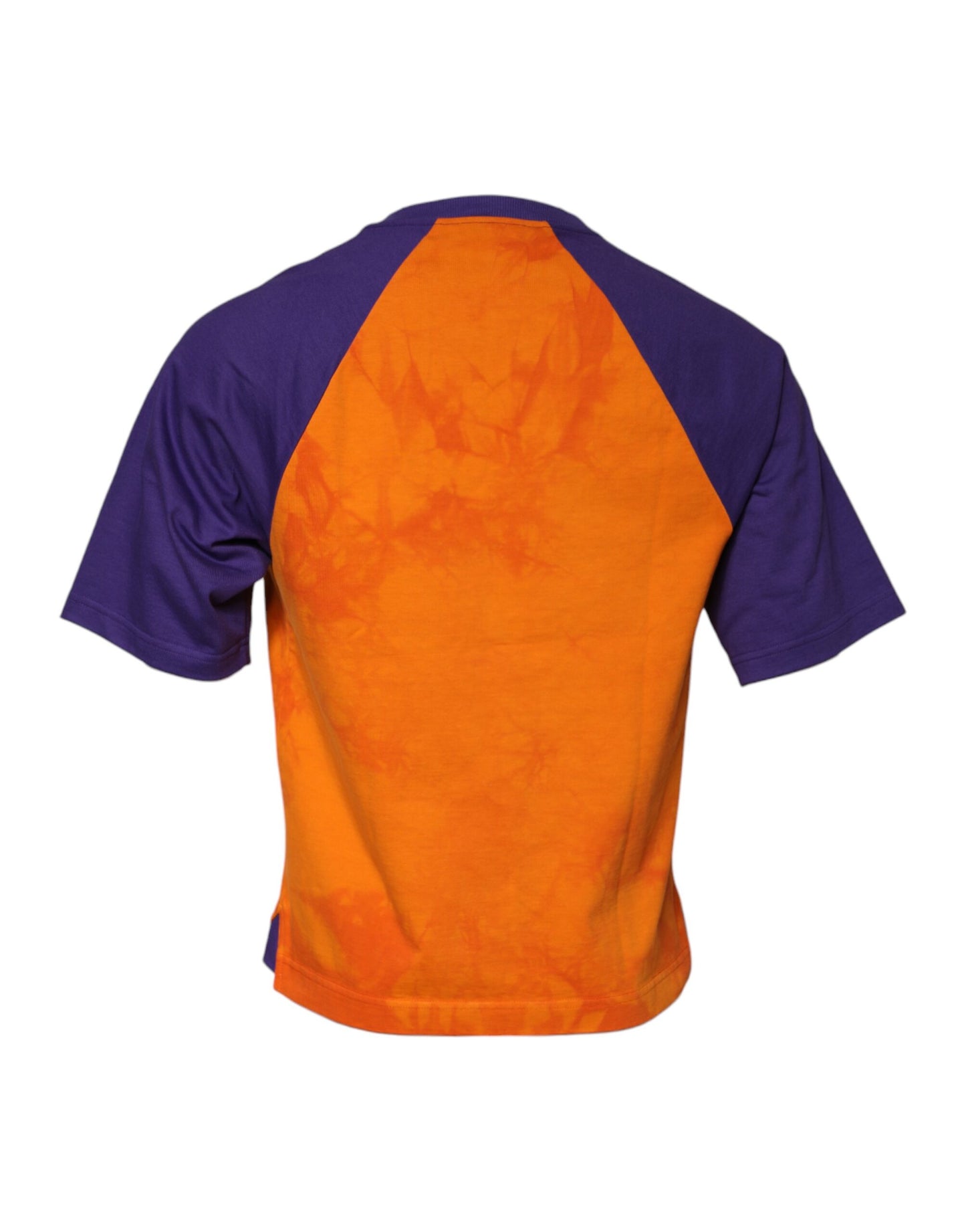 Dolce & Gabbana Orange Purple Printed Round Neck T-shirt