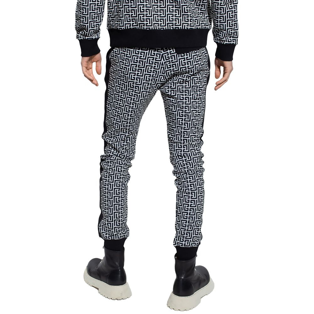Balmain Black Cotton Men Sweatpant