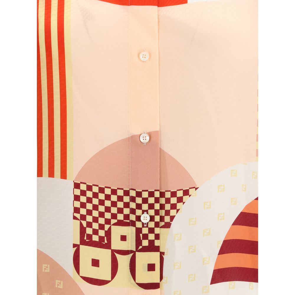 Fendi Multicolor Silk Pattern Shirt