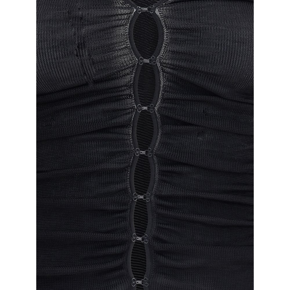 Self-Portrait Black Viscose Top