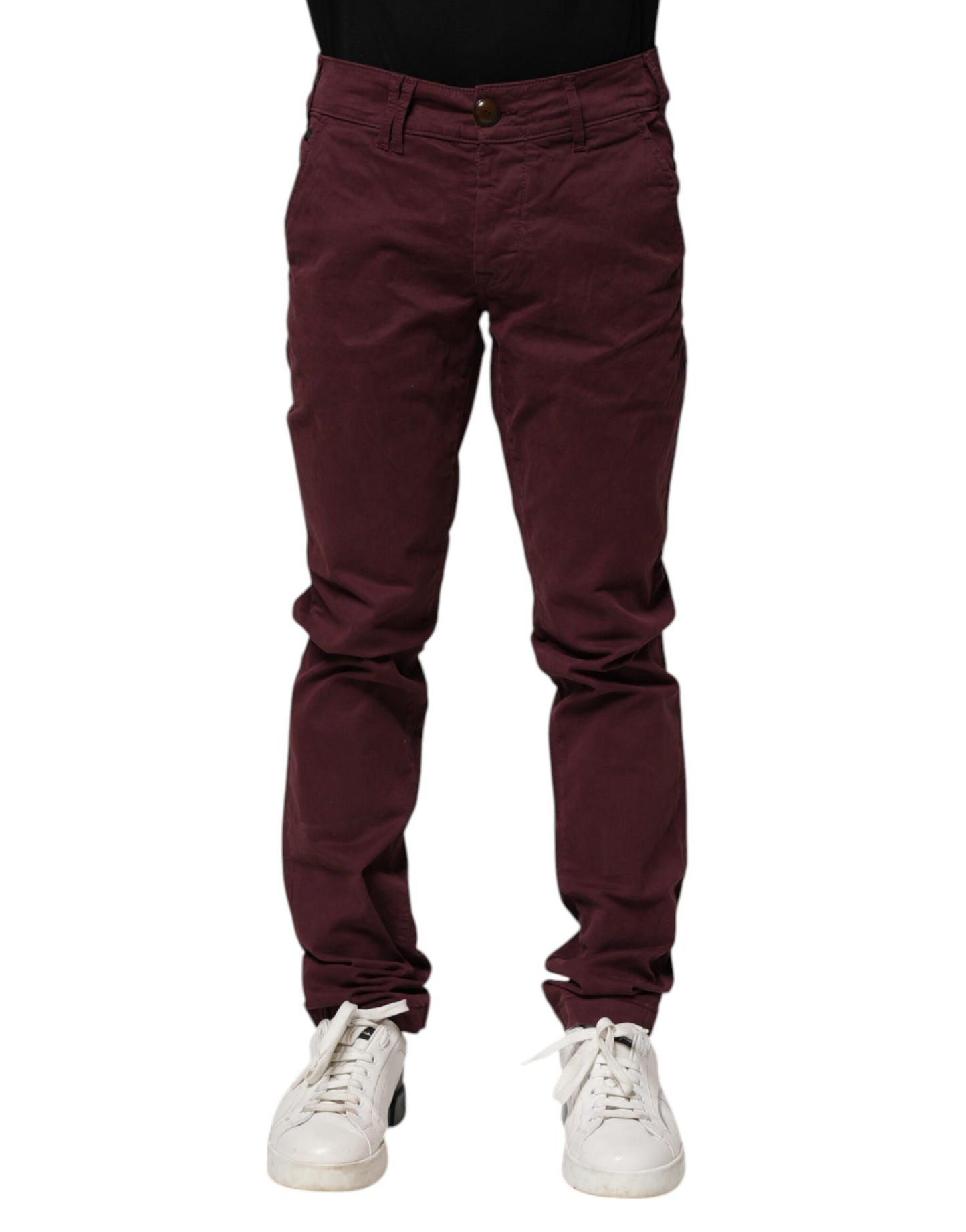 CYCLE Maroon Cotton Stretch Skinny Fit Men Denim Jeans