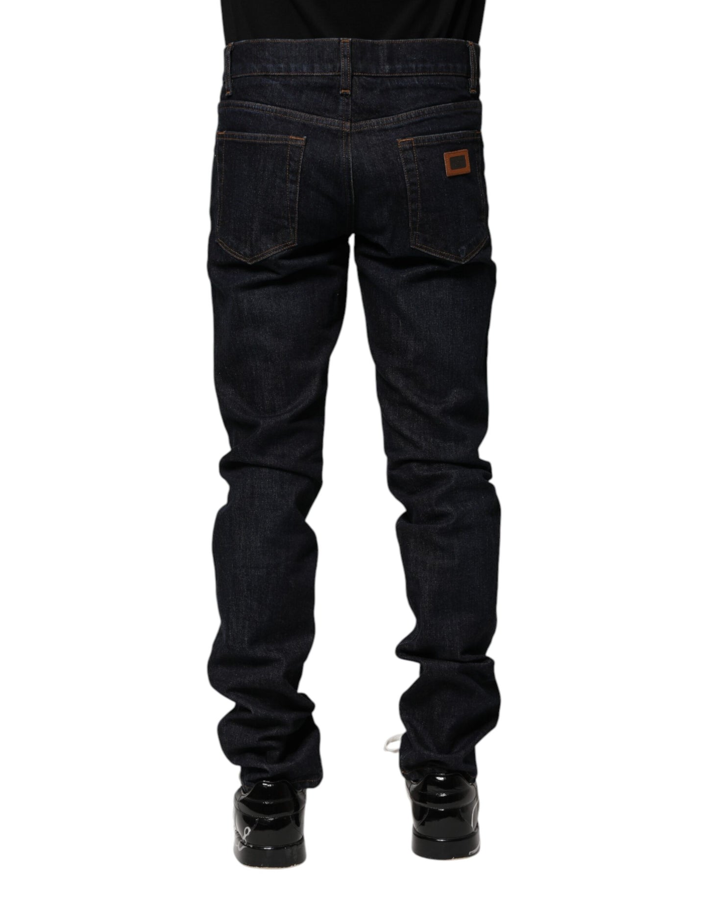 Dolce & Gabbana Black Cotton Skinny Denim Men Jeans