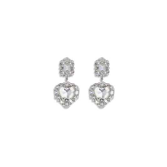 Self-Portrait Earrings with heart-shaped pendant