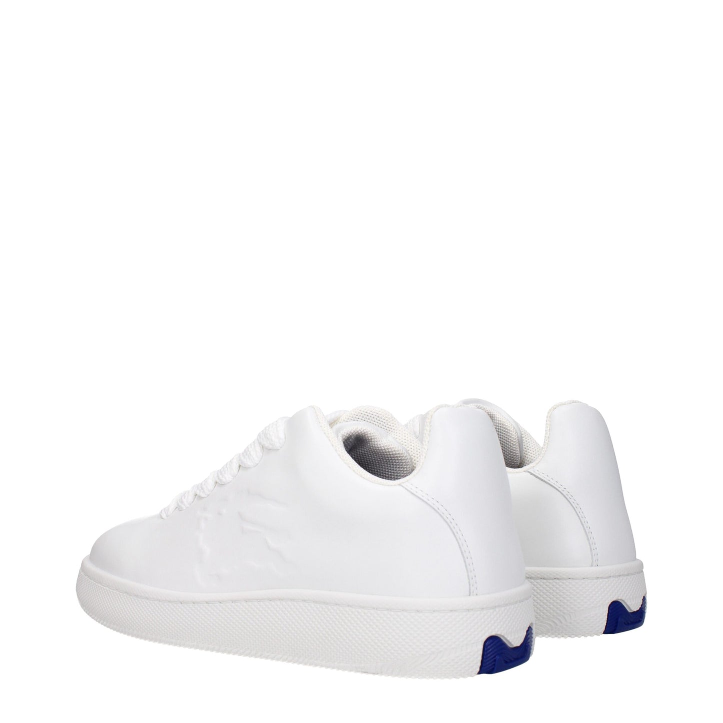 Burberry White Leather Low Top Sneakers
