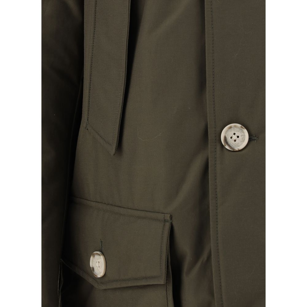 Woolrich Green Cotton Parka