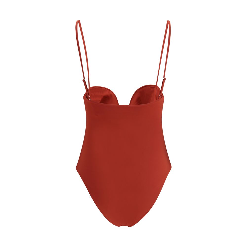 Magda Butrym Orange Polyamide One-Piece Swimsuit
