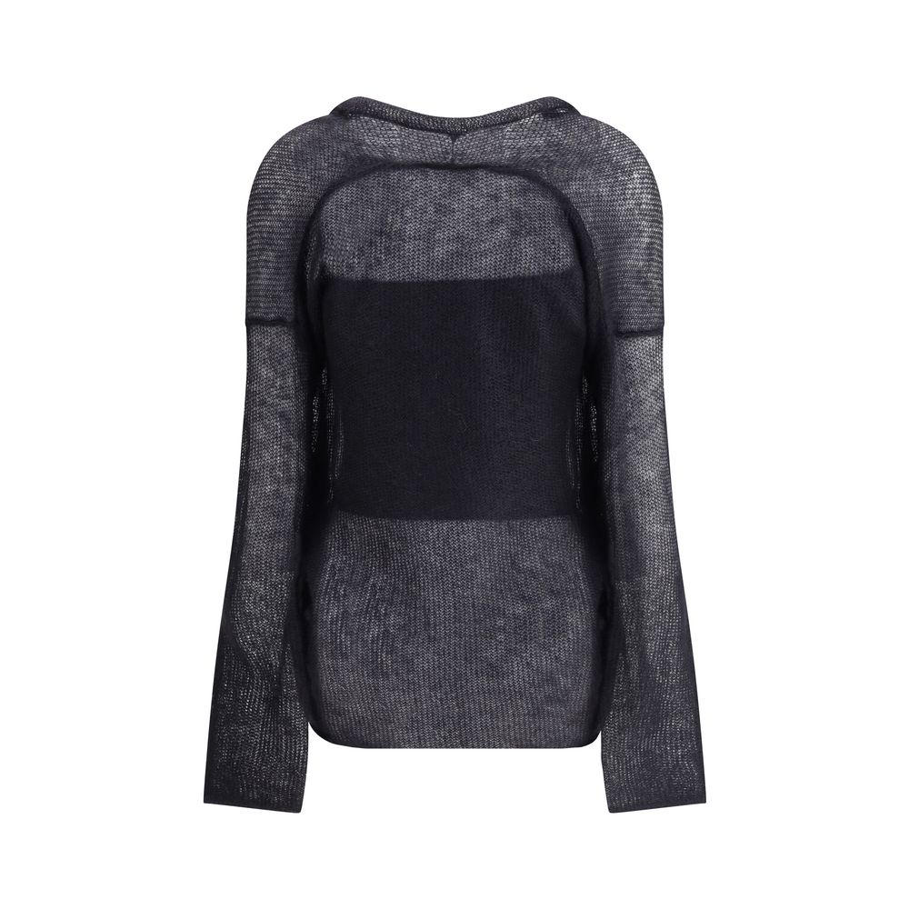 Giorgio Armani Black Mohair Cardigan