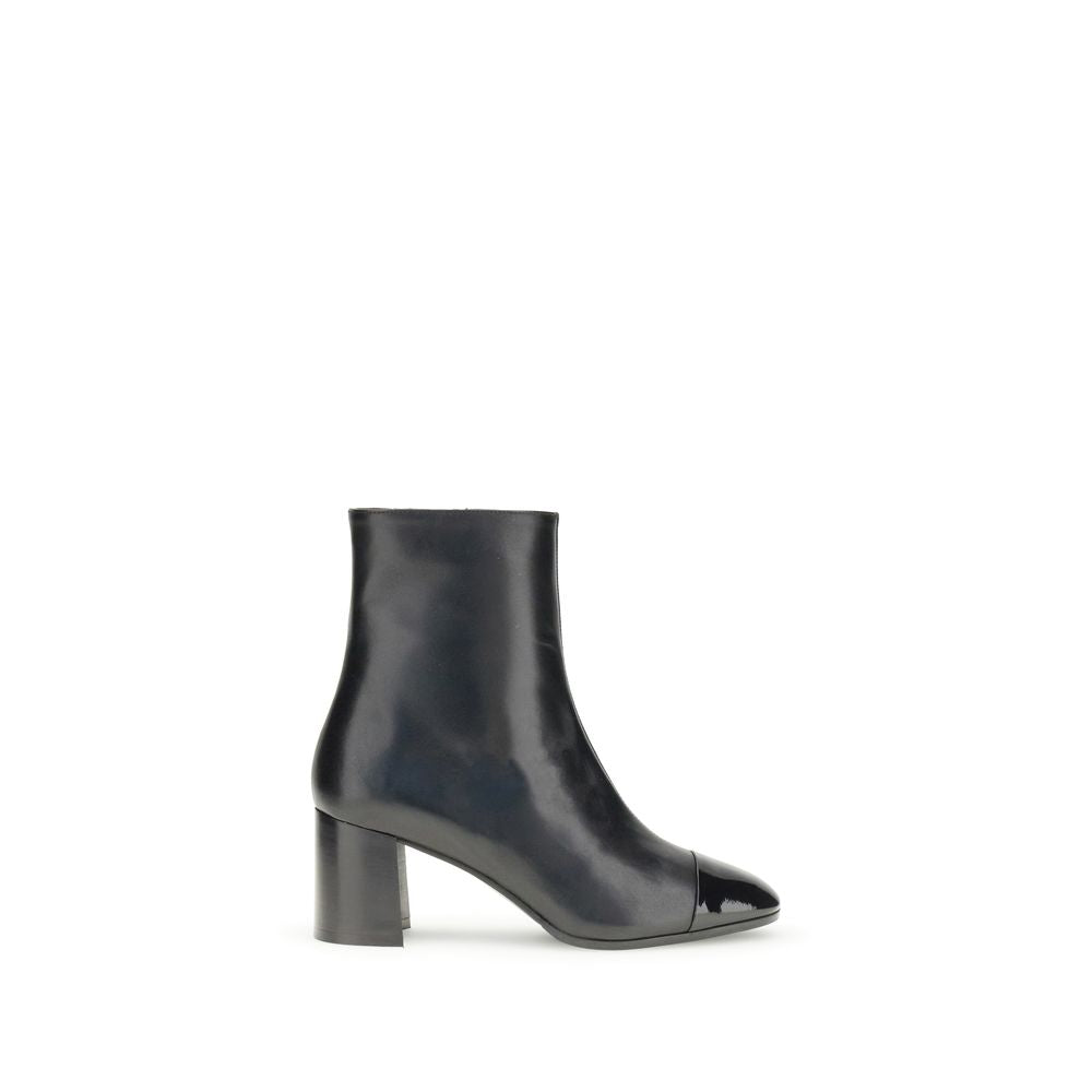 Carel Paris Black Leather Ankle Boots