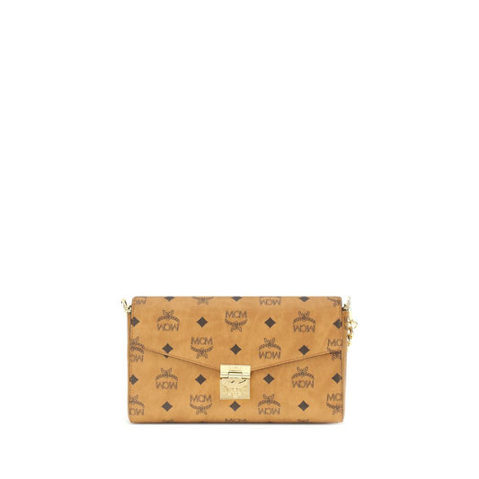 MCM Beige Fabric Shoulder Bag