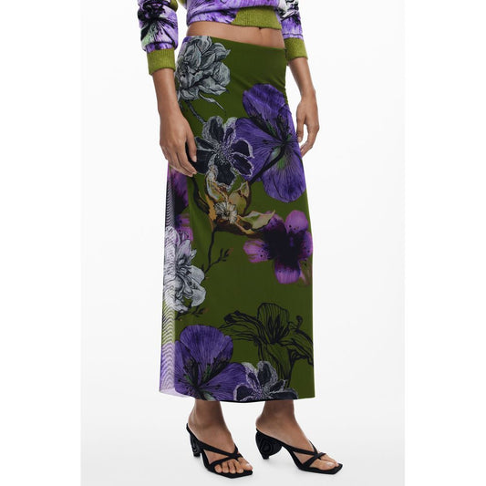 Desigual Green Polyester Women Skirt