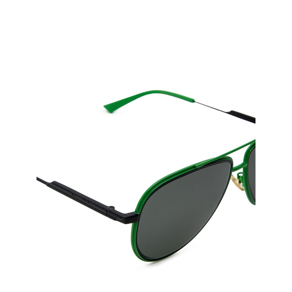 Bottega Veneta Green Metal Sunglass