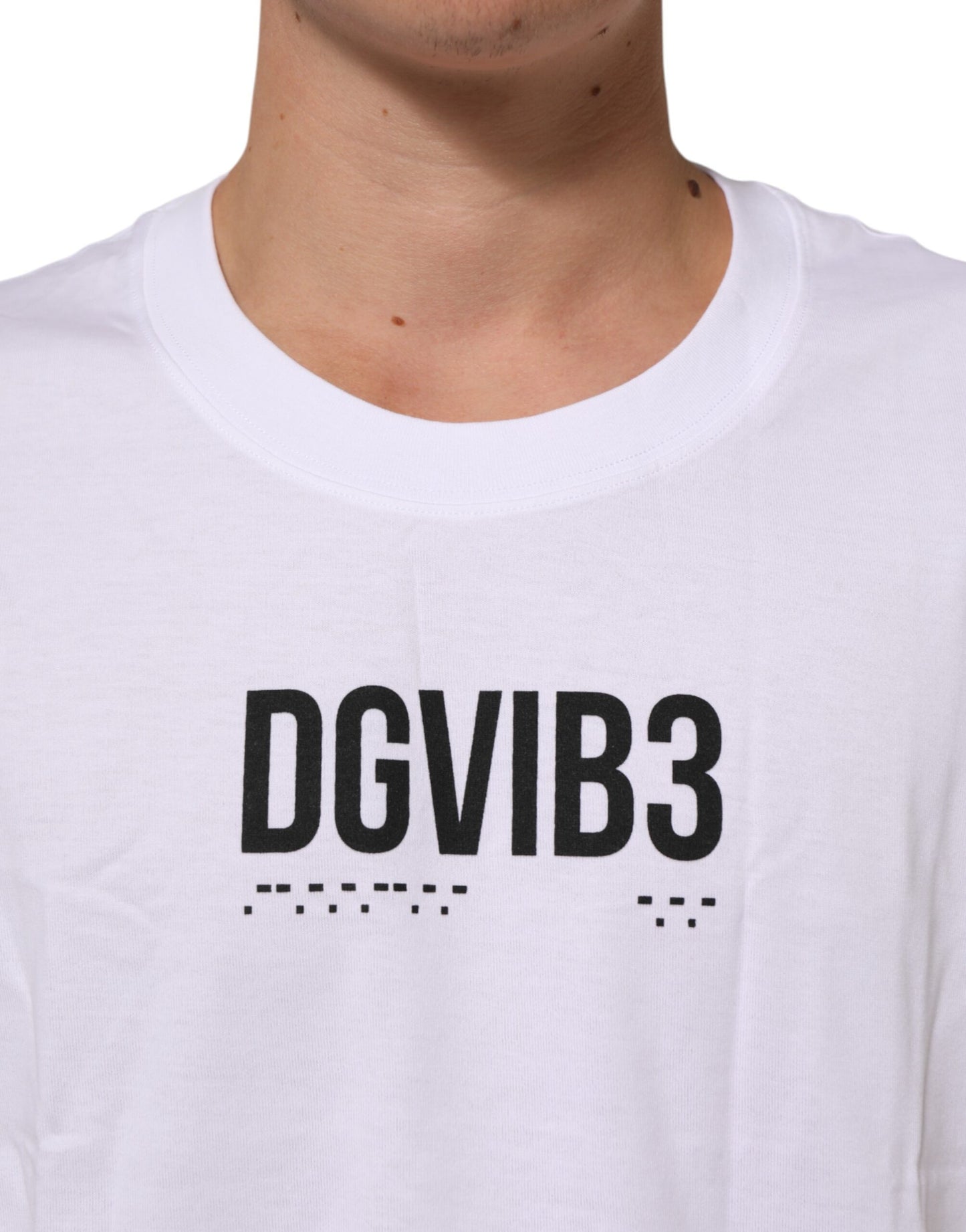 Dolce & Gabbana White Cotton Sleeveless Printed Tank T-shirt