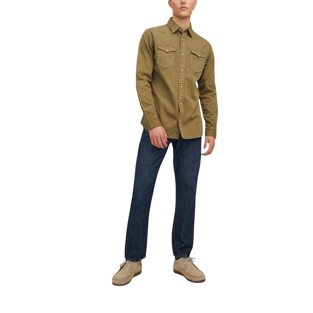Jack Jones Green Denim Shirt