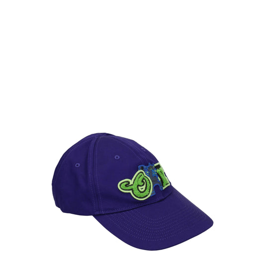 Off-White Purple Cotton Cap (Baseball Hat)