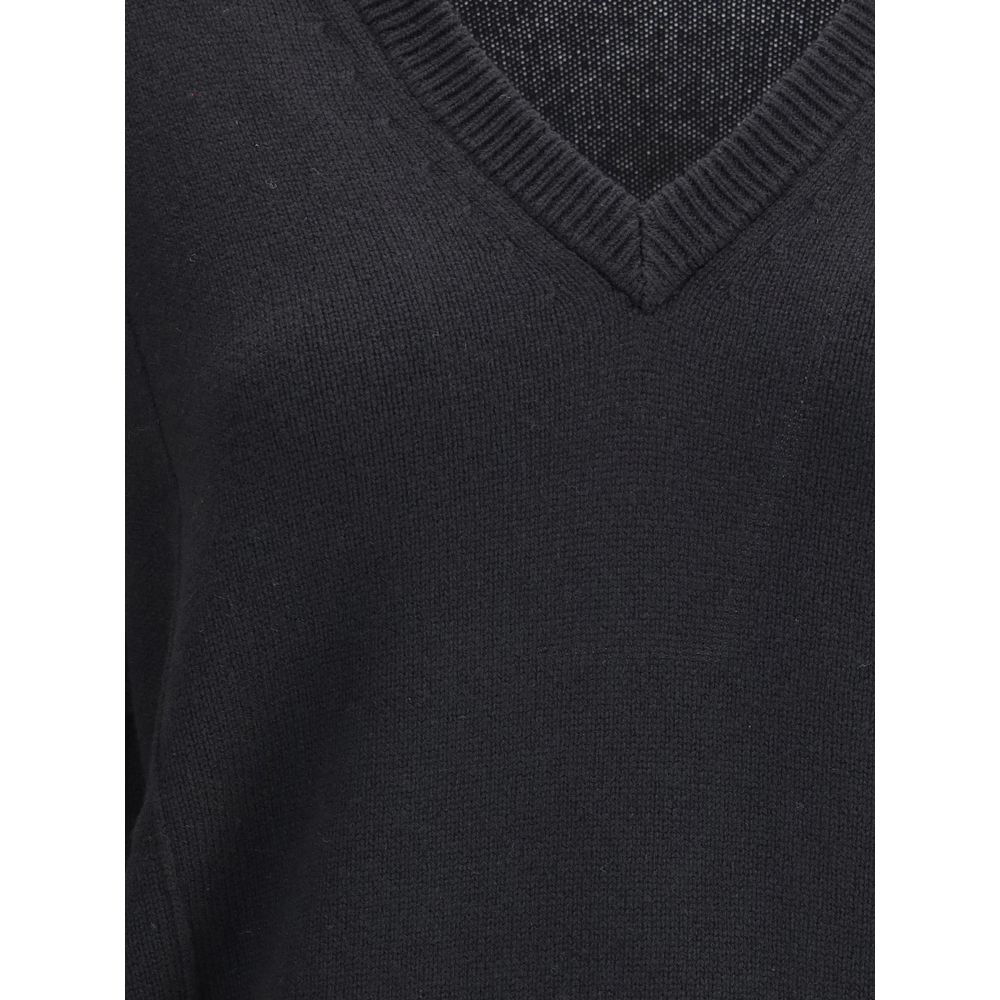 Jil Sander Black Wool Sweatshirt