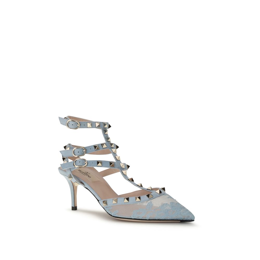 Valentino Garavani Light Blue Fabric Pumps