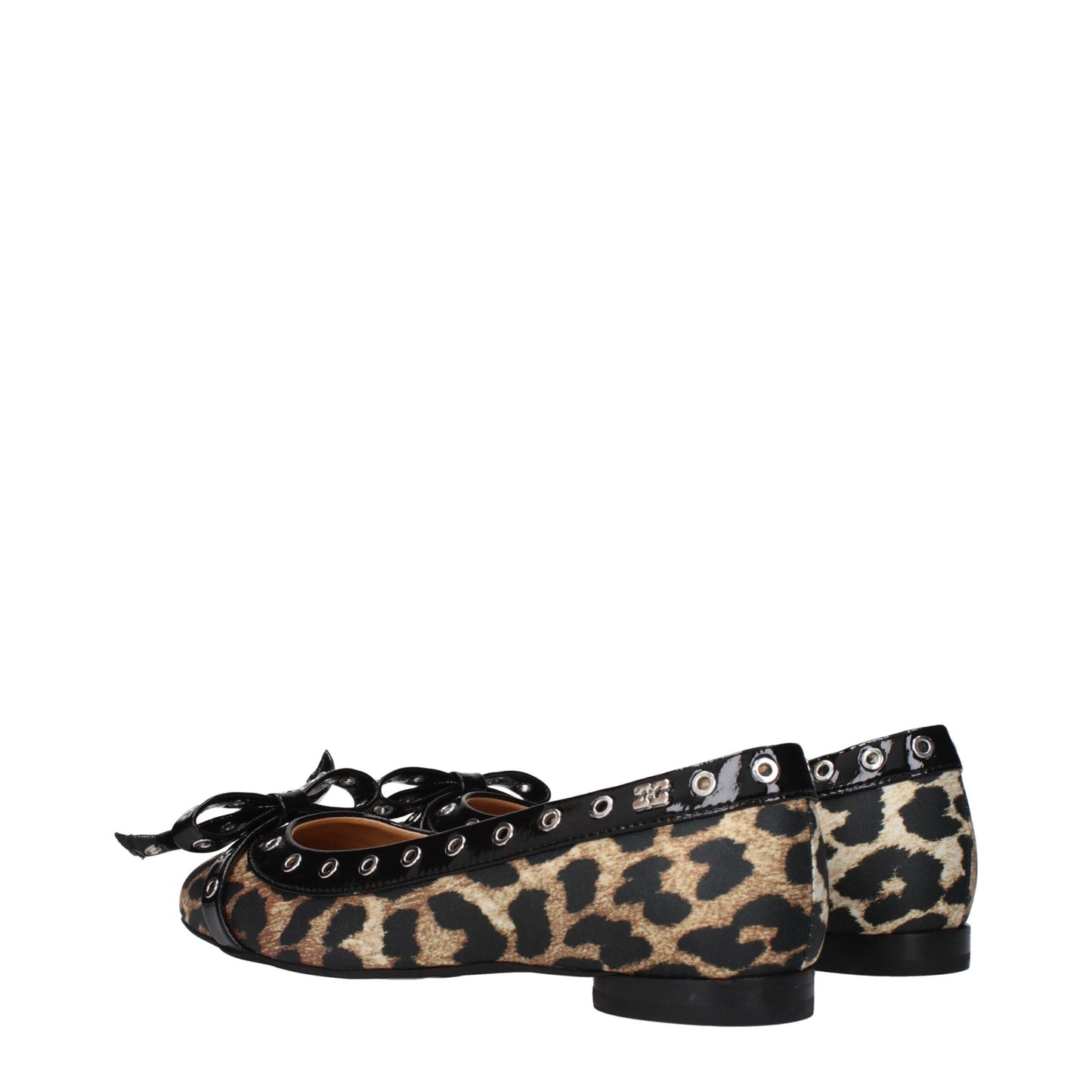 Ganni Brown Fabric Ballet Flats