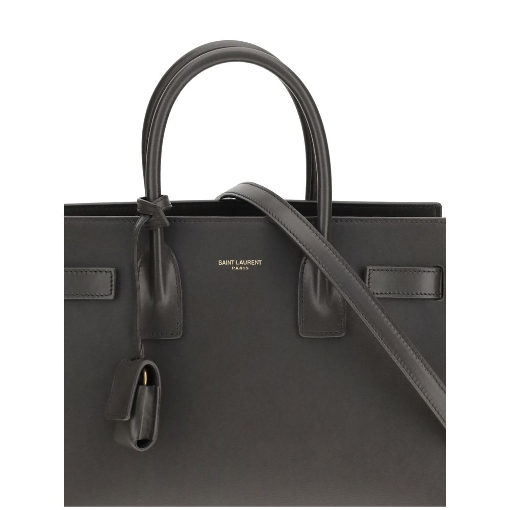 Saint Laurent Gray Calf Leather Bos Taurus Shoulder Bag