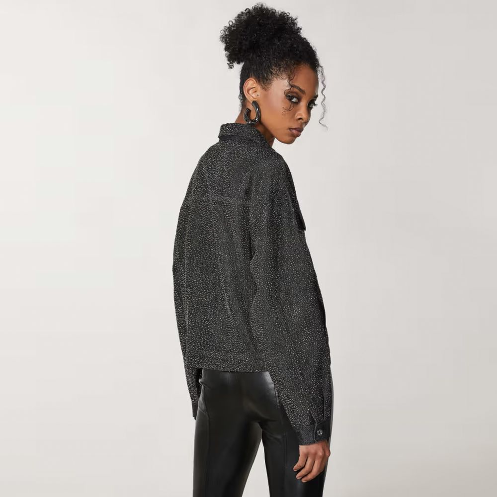 Patrizia Pepe Black Cotton Jackets & Coat