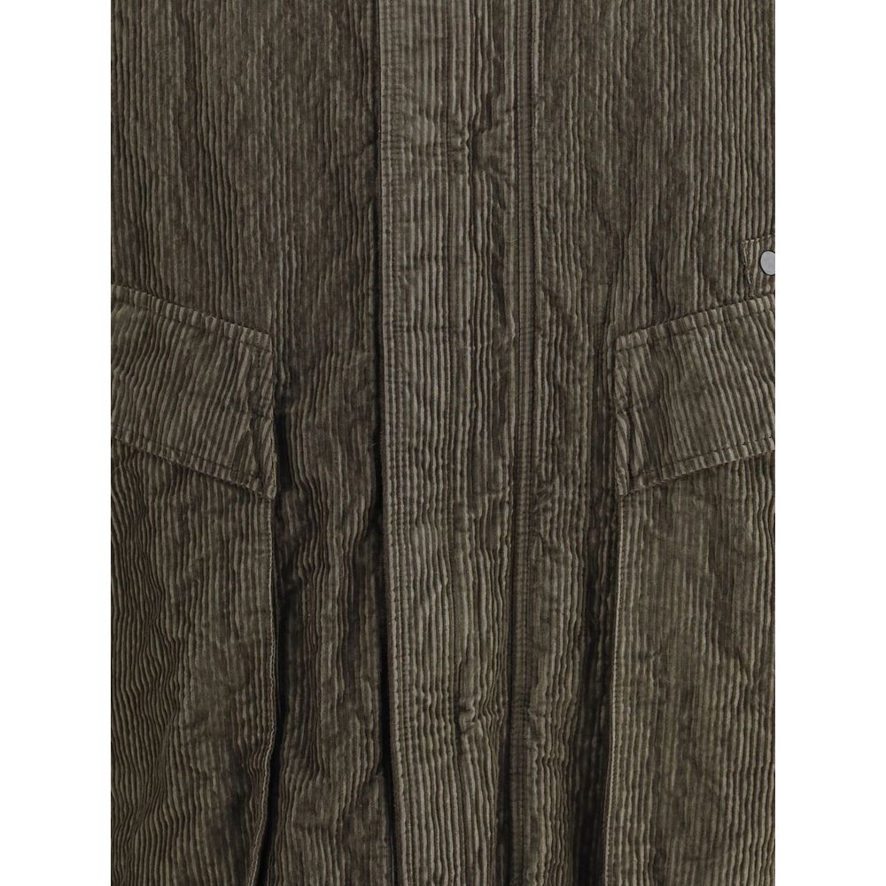 Stone Island Green Cotton Coat